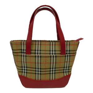 Burberry Tan Check Beige bag Handbag Nova Red elegant